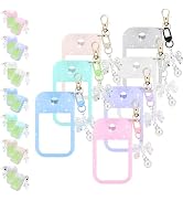 QIOFEARTH Silicone Case Compatible with Touchland Hand Sanitizer Spray Mist 1 oz with Bow Keychain