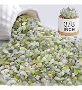 NUPICK 3 lbs Pebbles for Indoor Plants, 3/8 Inch Pea Gravel for Fish Tank, Polished Decorative Ro...