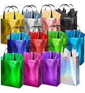 BLEWINDZ Colorful Gift Bags with Tissues – 12PCS Reusable Gift Bags Medium Size - Ideal for Goodi...