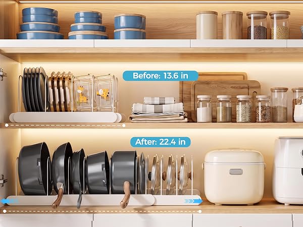 pots and pans organizer under cabinet