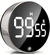 Eshome Digital Kitchen Timers, Magnetic Visual Timer Large LED Display Magnetic Countdown Countup...