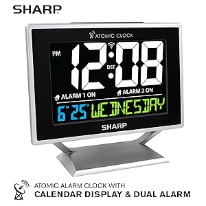 Sharp Color Atomic bedside clock