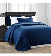 MOONLIGHT20015 Quilted Bedspread Throw Full/Queen 90" x 96" with 2 Pillow Shams for Bedroom Decor...