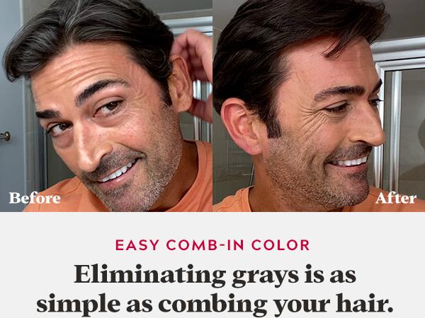 Easy Comb-in Color: Eliminating grays is as simple as combing your hair.