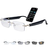 AI Smart Glasses for Men & Women,Spring-hinged Bluetooth 6.0 Smart Glasses with 164 Languages (Re...