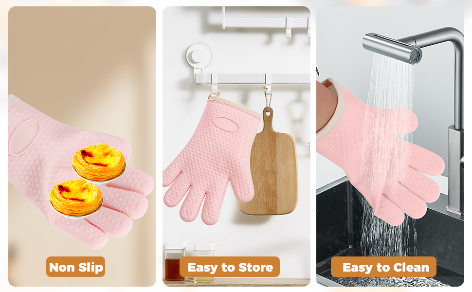 heat resistant silicone mitts