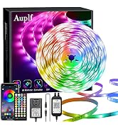 LED Light Strip 50ft, Smart Light Strips with app Control Remote, Music Sync Color Changing RGB S...