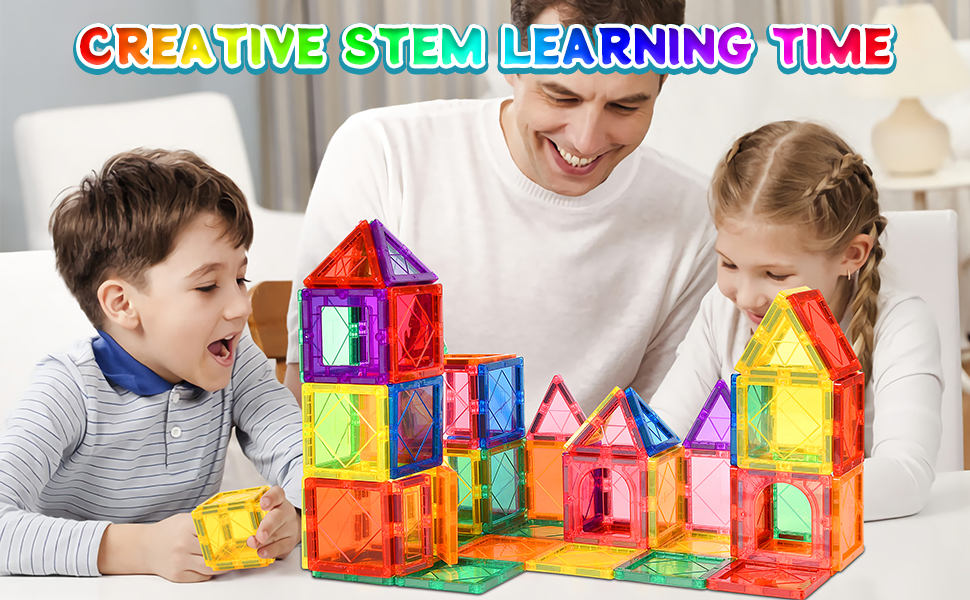 Magnetic Tiles for Kids Ages 3-5 4-8 Magnet Toys for 3 4 5 6 7 8 Year Old Boys Girls
