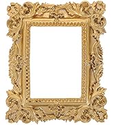 TENDYCOCO Desk Decor Vintage Decor Gold Wall Decor Vintage Resin Picture Frame Antique Photo Retr...