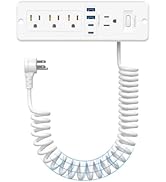 Furniture Drawer Outlet Kit, 65W USB C Recessed Power Strip with 4 Outlets & 4 USB Ports,Hidden C...
