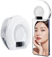 Blissfuhue Portable Ring Light for Phone,3 Color Modes Clip On LED Light,Selfie Light for iPhone ...