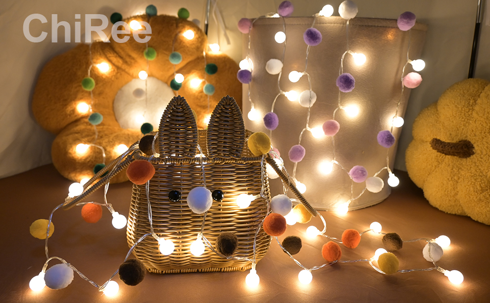 pom ball lights