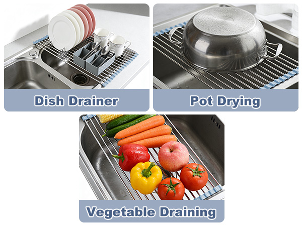 dish drying rack over sink