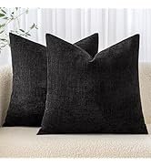 MIULEE Pack of 2 Decorative Throw Pillow Covers Soft Chenille Throw Pillows Solid Textured Cushio...