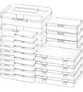 Mauproy 28 Pack Mixed Sizes Small Plastic Storage Containers, Mini Rectangular Small Items Organi...