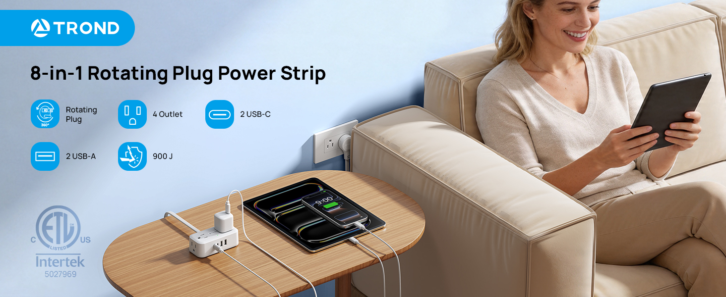 Rotating Plug Power Strip