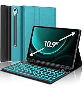 Galaxy Tab S9 FE 5G Case with Keyboard, Detachable Wireless Bluetooth Keyboard, Smart Folio Cover...