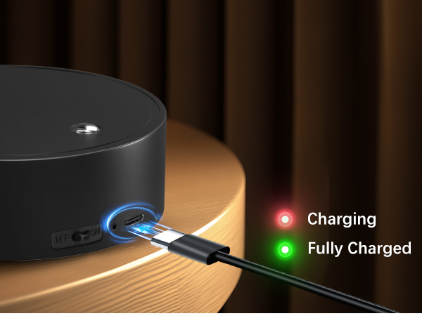 A wall lamp charged by usb-c and equipped with a 4000 mah rechargeable battery