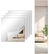 Keggaen 4 Pcs Small Acrylic Mirror for Wall