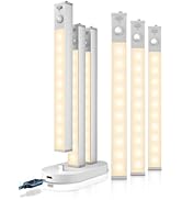 GOODEA 6 Pack Led Under Cabinet Lights Wireless with Charging Station, 7’’ Rechargeable Motion Se...
