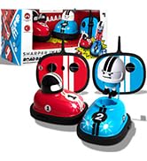 SHARPER IMAGE Road Rage RC Speed Bumper Cars, Mini Remote Controlled Ejector Vehicles, 2 Player H...