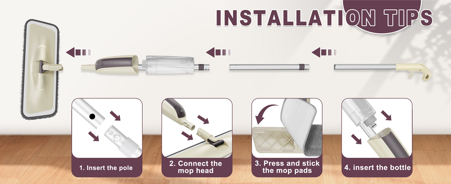 spray mops for floor cleaning wet mop flat mop roomba mop commercial mop