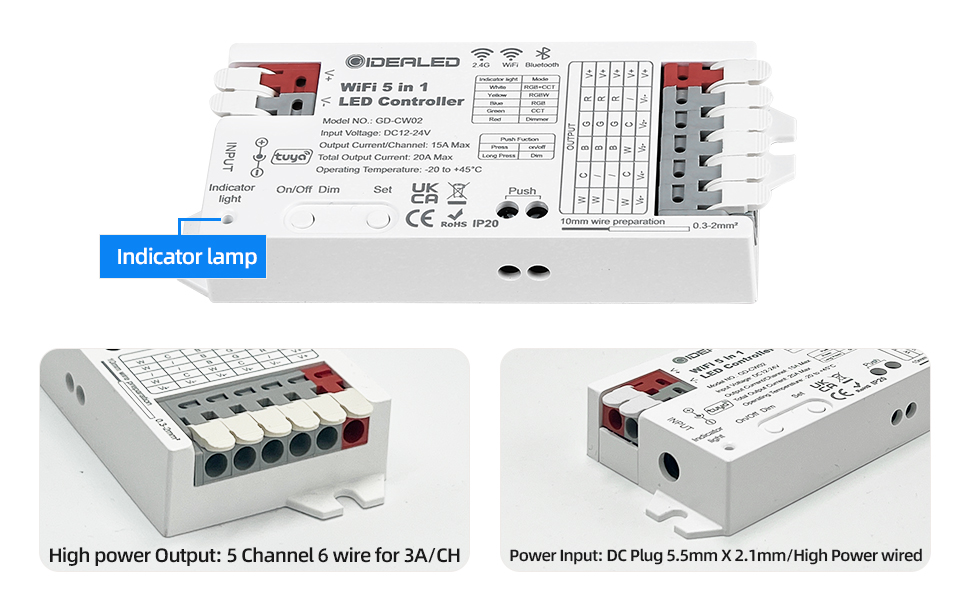 5 in 1 wifi led controller