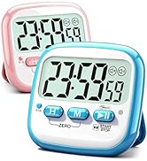 Antonki 2 Pack Classroom Timers for Kids Teachers, Magnetic Countdown Digital Kitchen Timer for C...
