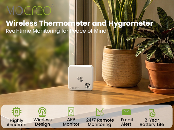 Wireless Thermometer and Hygrometer Kit Real-time Monitoring for Peace of Mind