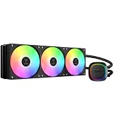GAMDIAS AURA GL360 V2 CPU Liquid Cooler, 360mm AIO, 3 x 120mm ARGB PWM Fans, Low Noise, Rotatable...