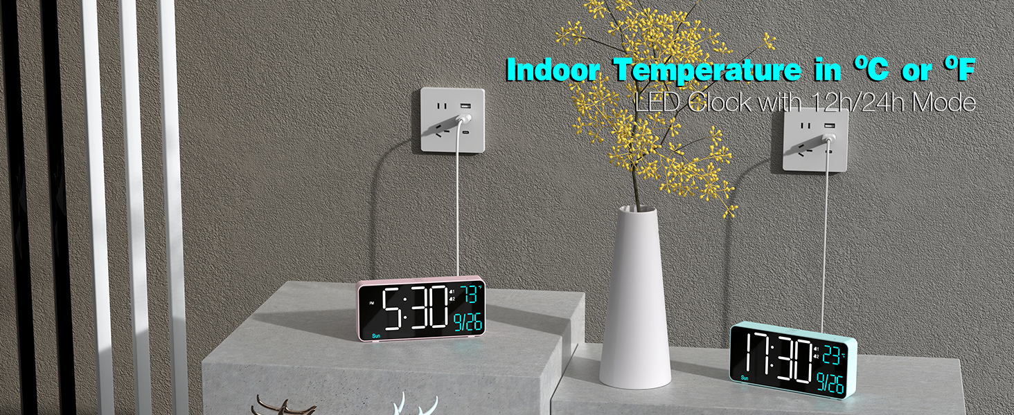 6.7in digital clock
