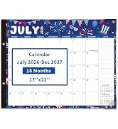 COMIX Desk Calendar 2026-2027, Large 22" x 17" Monthly Desktop Planner Pad with Frosted Cover, 18...