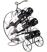 Vintage Decorative Metal Bicycle 6 Bottle Countertop Tabletop Wine Holder