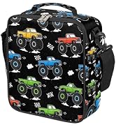 Lunch Box for Boys, Monster Truck Insulated Toddler Lunch Tote Bag for School Daycare Picnic Trav...