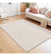 SHACOS 4x6 Area Rugs for Living Room, Soft Machine Washable Rug Non Slip, Stain Resistant Indoor ...