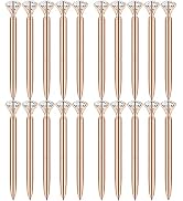 PASISIBICK 20 Rose Gold Diamond Pens Bling Diamond Gem Pen Décor Gifts for Women Bridesmaid Cowor...