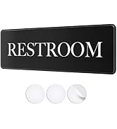 ASSURED SIGNS Restroom Sign - 9" by 3" - Ideal Bathroom Signs for the Office, Business or Home - ...