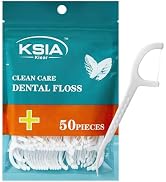 KSIA Klear Dental Floss Picks, 50 Count Tooth Picks Flossers, Dental Floss Cleaner, Dental Flosse...