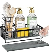 OVICAR Instant-Drying Kitchen Sink Caddy: 1 Min Fast Dry Sponge Holder | Absorbs Moisture Keeping...