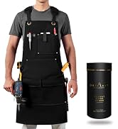 ROTANET Woodworking Apron for Men, Canvas Work Aprons Waterproof Heavy Duty Tool Pockets for Shop...