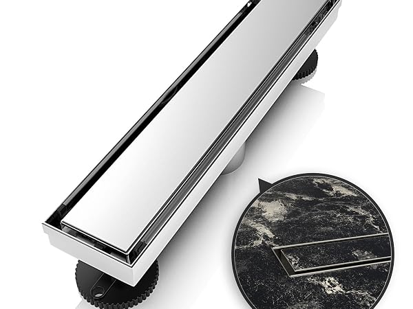 brushed shower drain