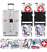 Adjustable Travel Luggage Strap Suitcase Belt Travel Bag Accessories 1.96 in W x 6.23 ft L