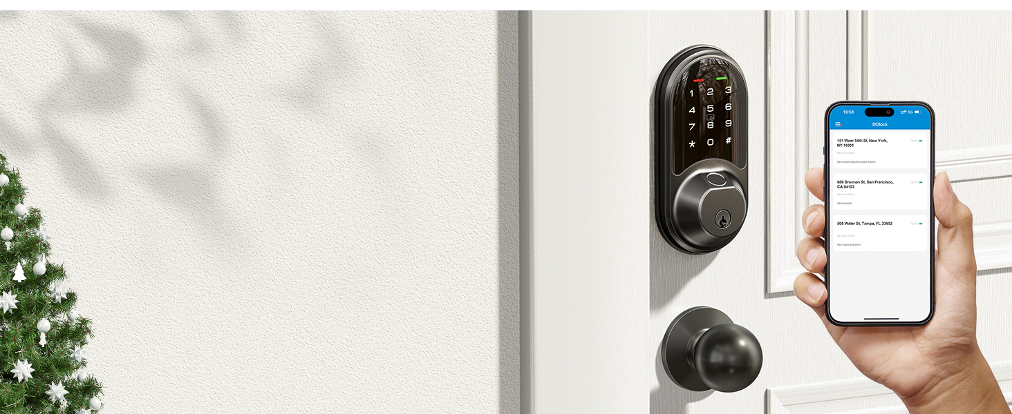 keyless entry door lock deadbolt