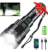 Grentay LED Rechargeable Flashlights High Lumens,6000.000 Lumens Super Bright Flashlight with Typ...