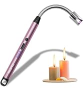 RSBYE Electric Lighter Rechargeable USB C Candle Lighter Long Plasma Arc Lighter Windproof Flamel...