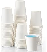 AOZITA 70 Pack 3 oz Paper Cups, White Mouthwash Cups, Disposable Bathroom Cups, Espresso Cups, Pa...