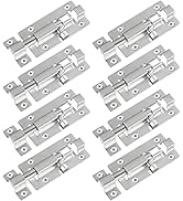 FATLODA 8 Pack Barrel Bolt Latch, Slide Bolt Latch 3 Inches Slide Latch Lock, Thickened Stainless...