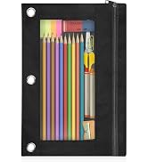 Shemira Pencil Pouch for 3 Ring Binder, Binder Pencil Pouch with Smooth Zipper, Clear Window Penc...