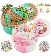 LAWOHO 2X120ml Butter Slime Kit Includes Two-Toned Butter Slime with 6 Packs Add-Ins, Slime for K...