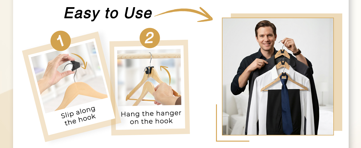Hangers Accessories and its smooth surface avoids scratching clothes fabric, which fits more clothes